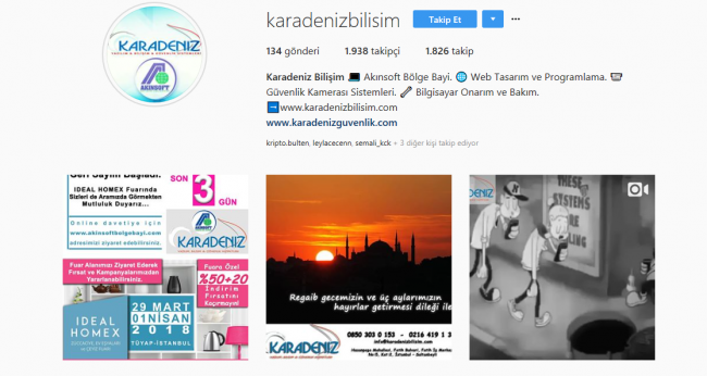 Karadeniz Bilisim – İnstagram Karadeniz Bilisim - İnstagram